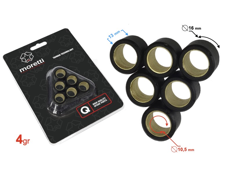 Variator rollers 4gr 50 4T scooter