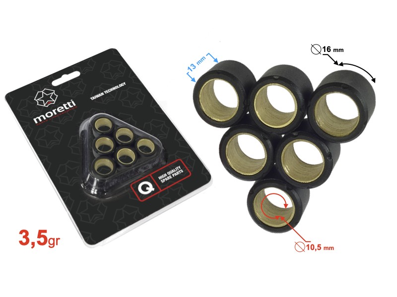 Variator rollers 3,5gr 50 4T scooter Variator rollers 3,5gr 50 4T scooter