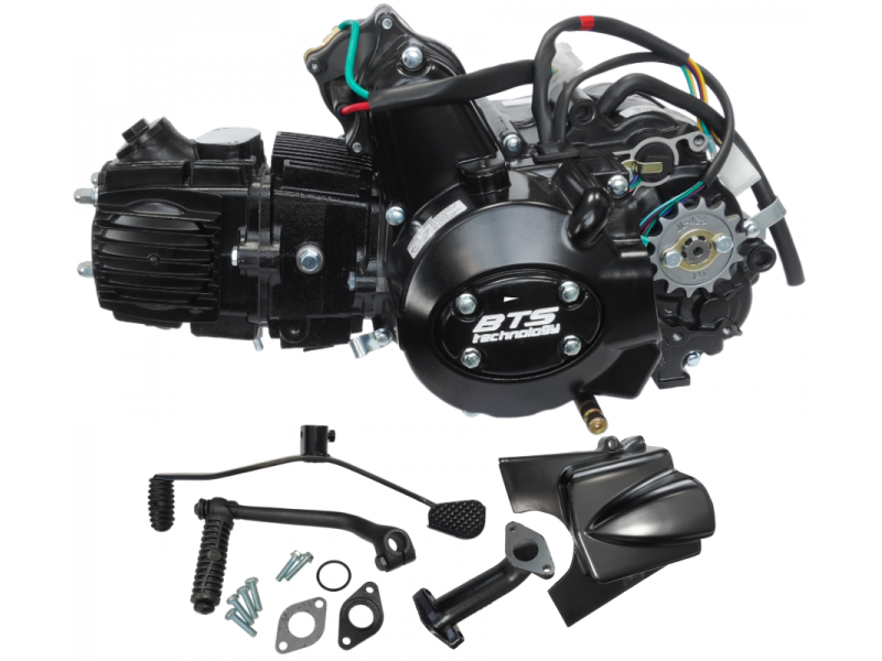 horizontal engine BTS 152FMH, 110cc, 4 speed, manual, black