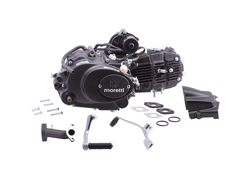 horizontal Moretti engine 152FMH, 110cc 4T, 4 speed , maual, black