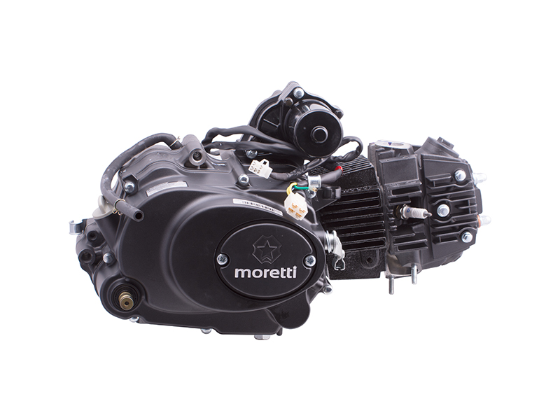 horizontal Moretti engine 152FMH, 110cc 4T, 4 speed , maual, black