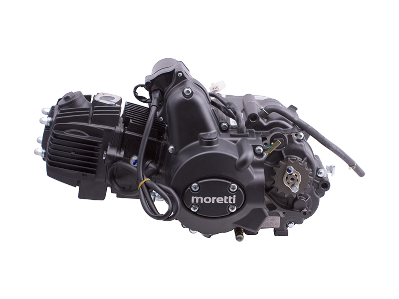 horizontal Moretti engine 152FMH, 110cc 4T, 4 speed , maual, black