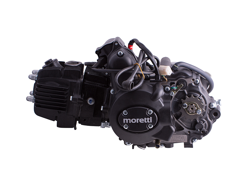 Horizontal Moretti engine 154 FMI, 125cc 4T , 4 speed, manual, black