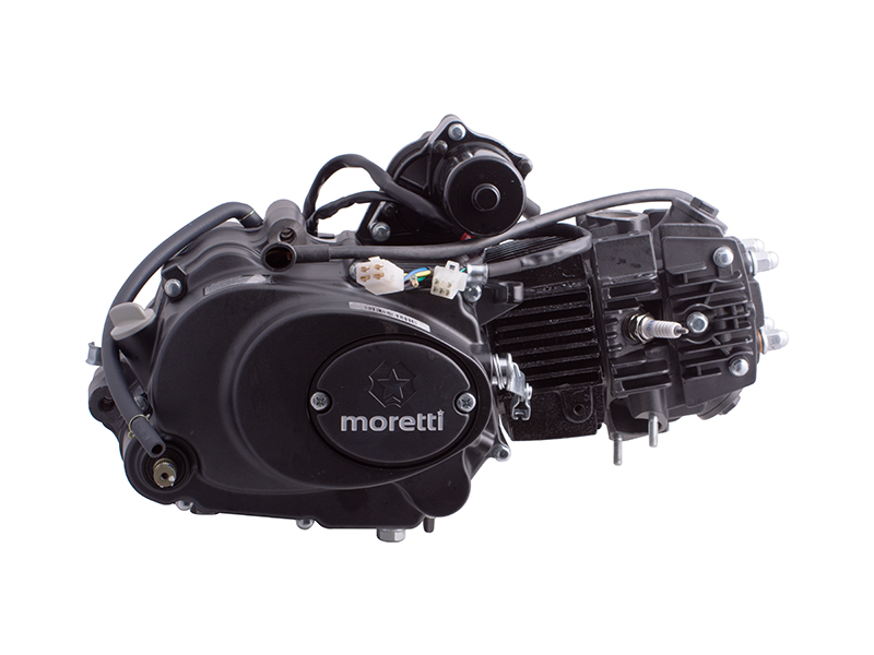 Horizontal Moretti engine 154 FMI, 125cc 4T , 4 speed, manual, black