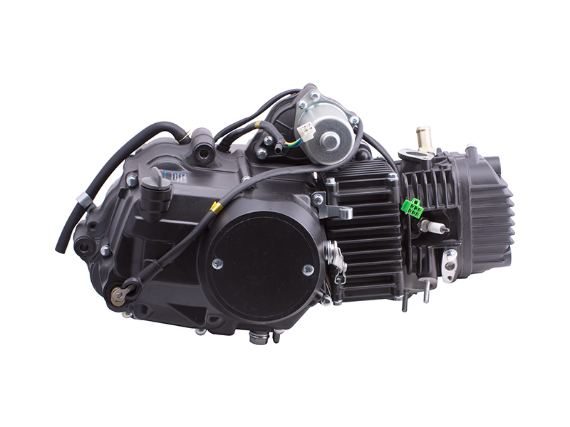 Liquid cooled 130cc engine with radiator