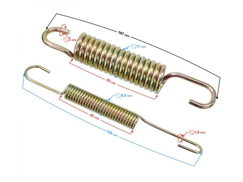 Side support spring for Classic 125 motorcycle