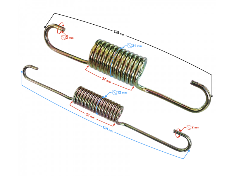 Central support spring for Classic 125 motorcycle