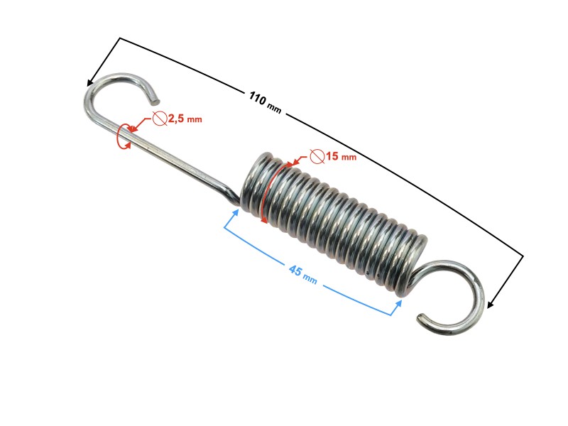 Side support spring for Fighter 2 moped
