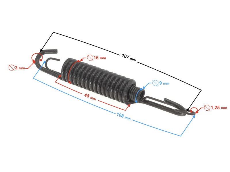 Central support spring for B-Max scooter