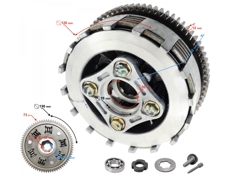 Clutch for Hyper 125 motorcycle