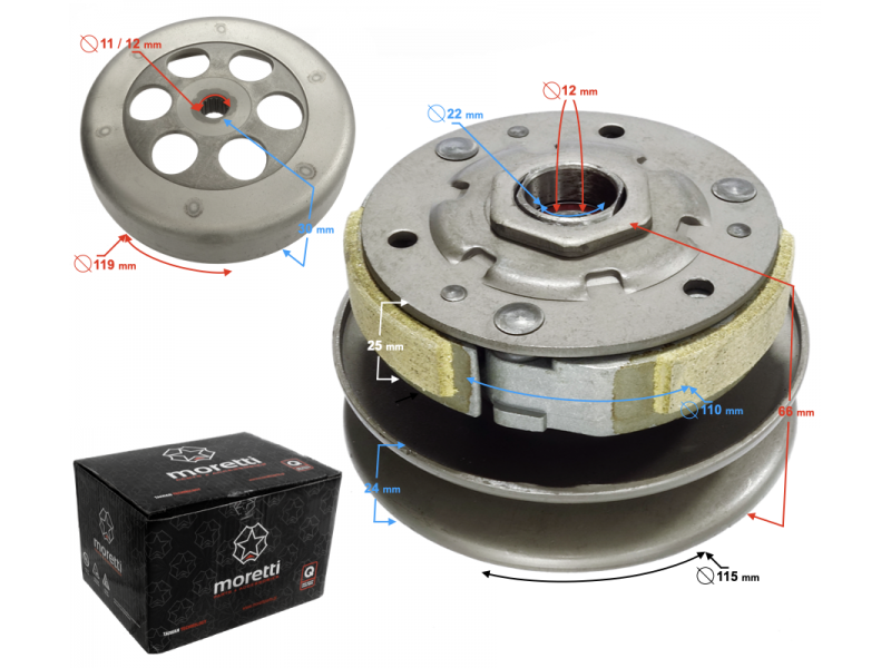Clutch for 2T Falcon scooter
