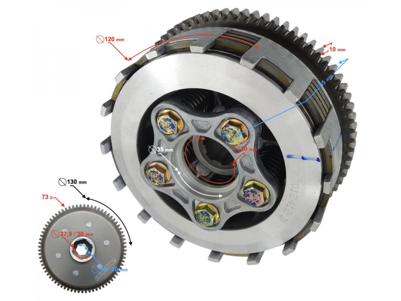 GT 125 clutch complete