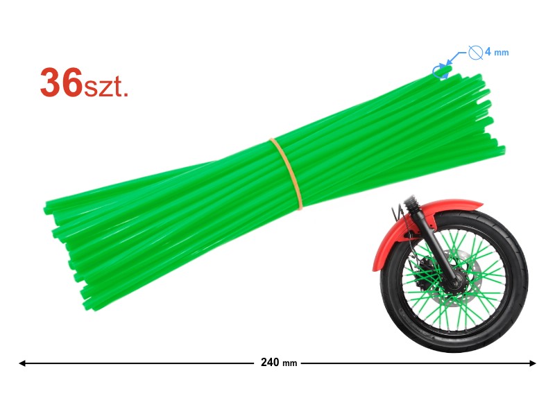 Spoke band green (36 pcs.)