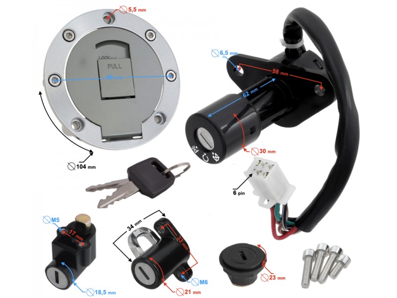 Ignition switch for Fighter 2 moped
