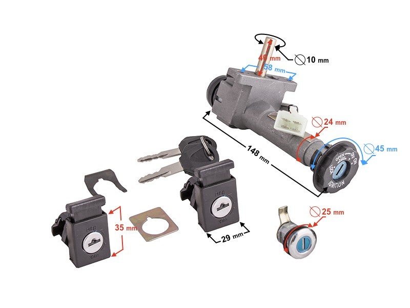 Ignition switch for B-Max scooter
