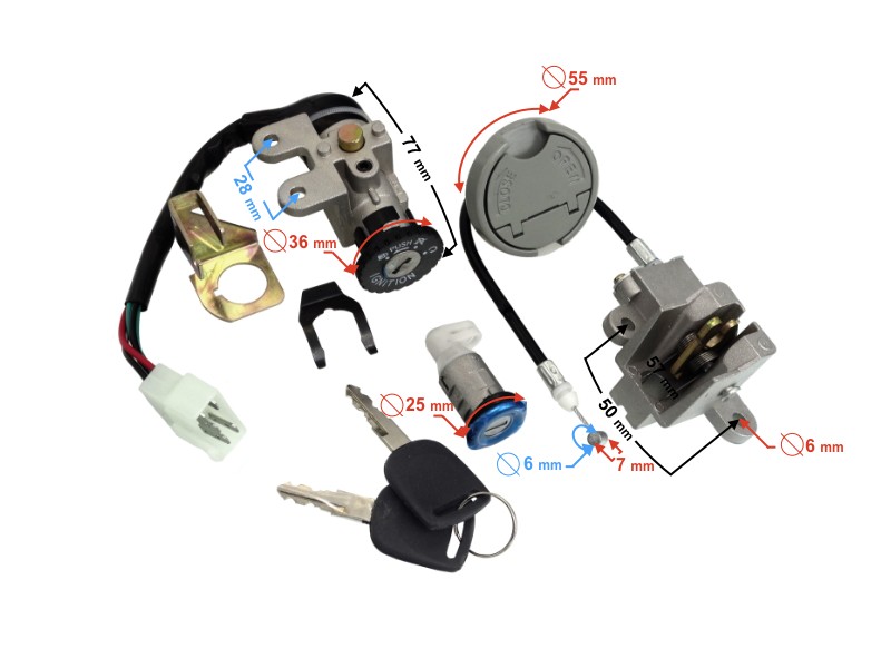 Ignition switch for 21 1 scooter Ignition switch for 21 1 scooter