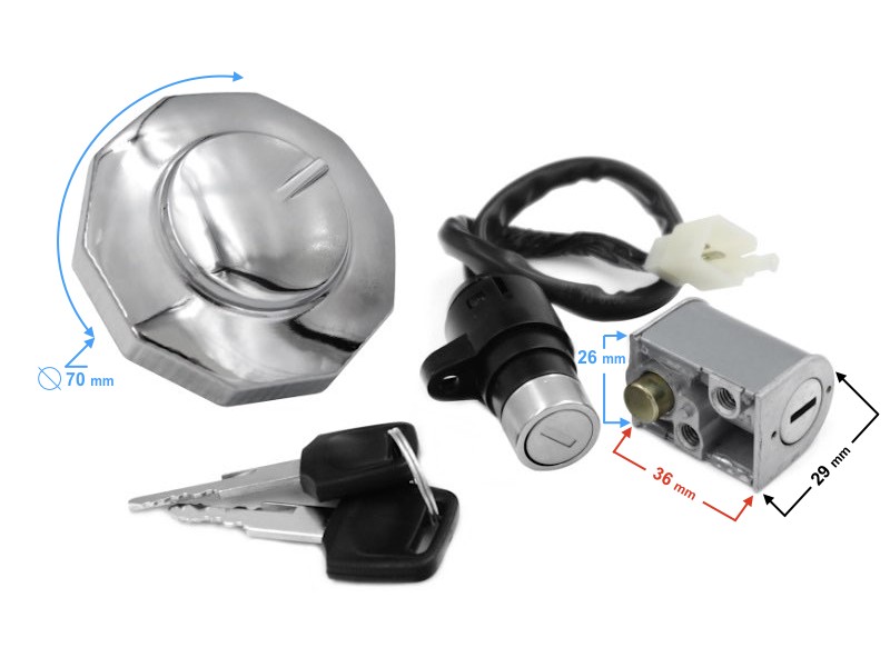 Ignition switch for Ranger Classic (E4) moped