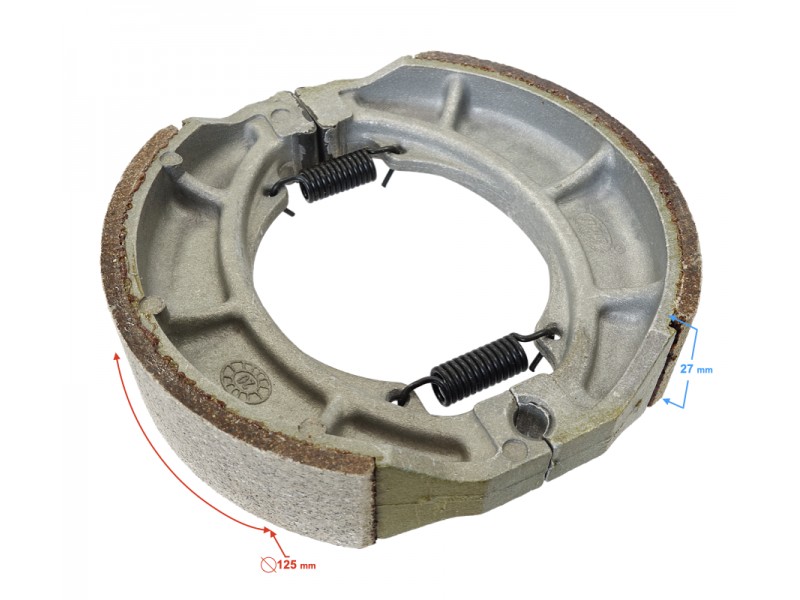 Rear brake shoes for Classic 125 motorcycle
