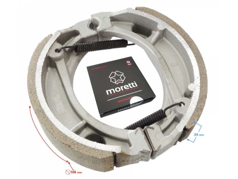 Rear brake shoes for Ranger Classic moped