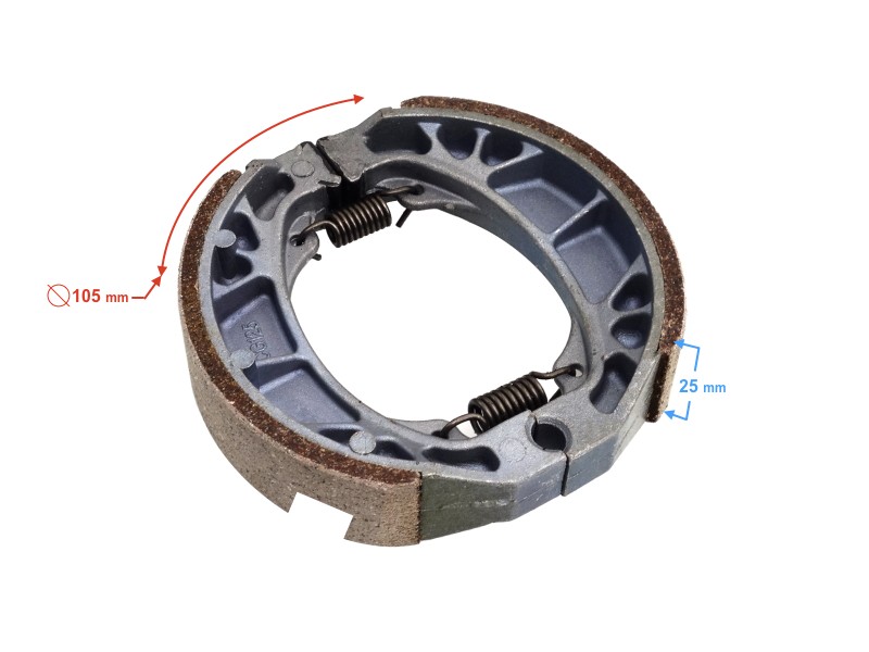 Rear brake shoes for Falcon SYM/ Firefox/ Galactic/ Huragan 5 scooter