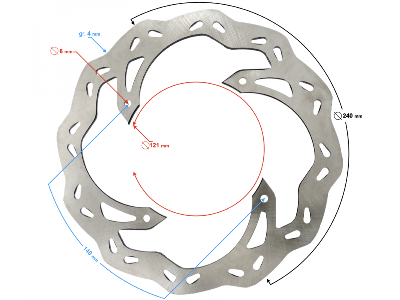 Rear brake disc NXT300