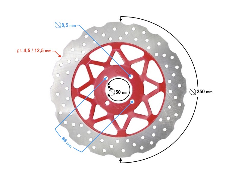 Front brake disc for FR 2 moped