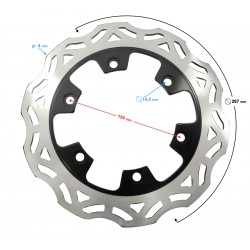 Front brake disc for Hyper 125 motorcycle