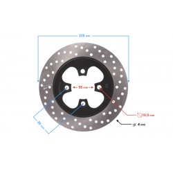 Rear brake disc for Classic 125, injection Rear brake disc for Classic 125, injection