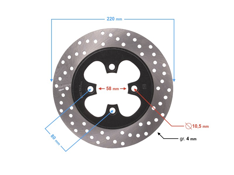 Rear brake disc for Classic 125, injection