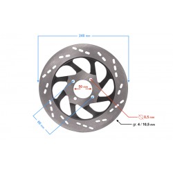 Front brake disc for Classic 125, injection