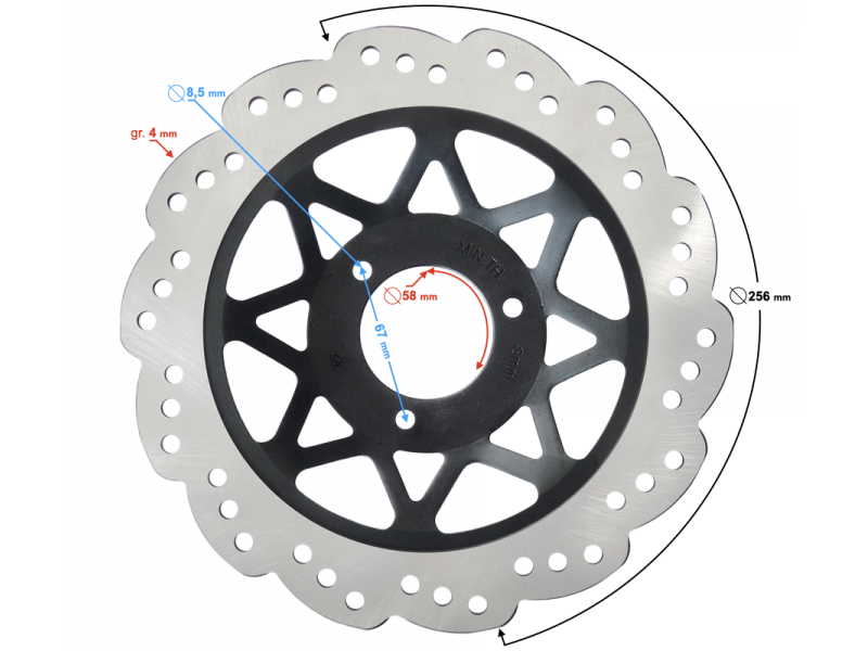 Front brake disc for B-Max scooter
