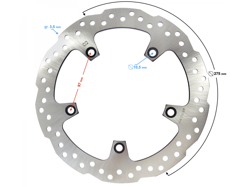 Front brake disc GT 125