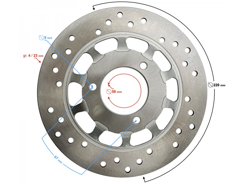 Front brake disc for Falcon 125cc, injection Front brake disc for Falcon 125cc, injection