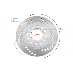 Rear brake disc for Falcon 125cc, injection
