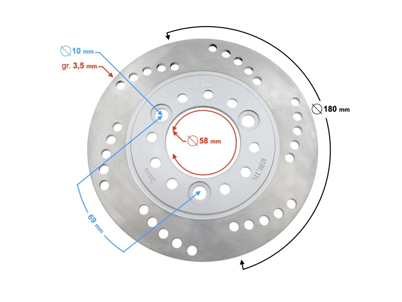 Rear brake disc for Falcon 125cc, injection