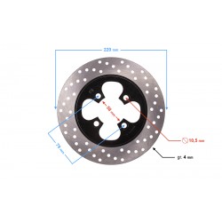 Rear brake disc for Cafe Racer motorcycle