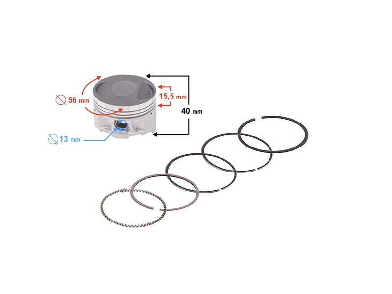 125cc graphite piston for Hyper 125 motorcycle 125cc graphite piston for Hyper 125 motorcycle