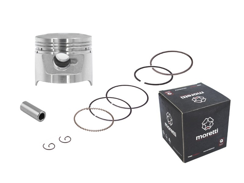 Moretti 80cc piston 4T moped, diameter 47, pin diameter 13, height 17,5, h:2, set
