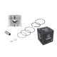 Moretti 80cc piston 4T moped, diameter 47, pin diameter 13, height 17,5, h:2, set