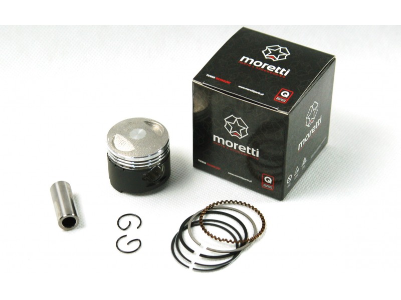Moretti 50cc piston 4T scooter, graphite, diameter 39, pin diameter 13, height 17,2, set