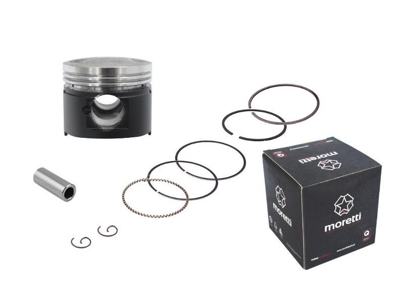 Moretti 50cc piston 4T scooter, graphite, diameter 39, pin diameter 13, height 17,2, set