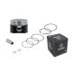 Moretti 60cc piston 4T scooter, graphite, diameter 44, pin diameter 13, height 17,2, set
