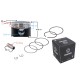 Moretti 60cc piston 4T scooter, graphite, diameter 44, pin diameter 13, height 17,2, set