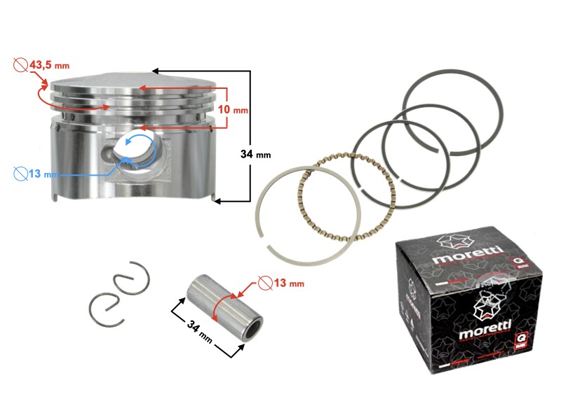 60cc piston 4T scooter , pin diameter 13