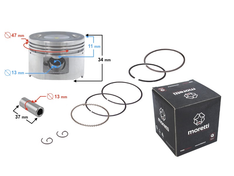 80cc piston for scooter , pin diameter 13mm