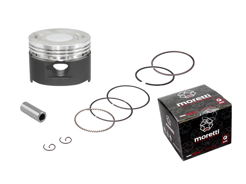 Moretti 80cc piston 4T scooter, graphite, diameter 47, pin diameter 13, height 17,5, set