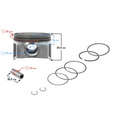 125cc piston for B-Max scooter , pin diameter 15mm