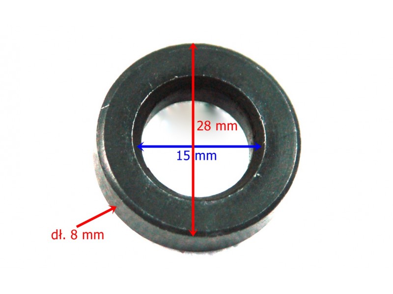 Rear center wheel sleeve for Hyper 125 motorcycle length 8mm outer diameter 28mm inner diameter 15,3mm