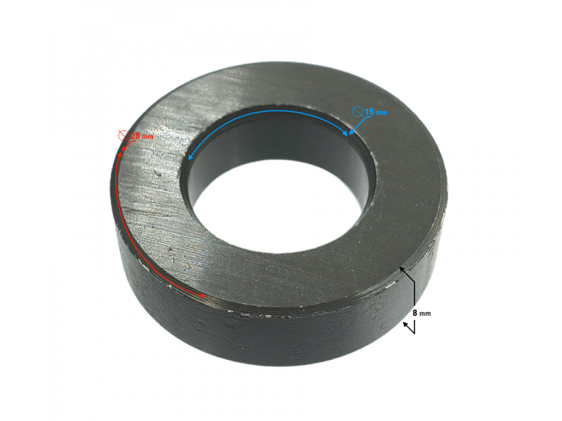 Rear center wheel sleeve for Hyper 125 motorcycle length 8mm outer diameter 28mm inner diameter 15,3mm