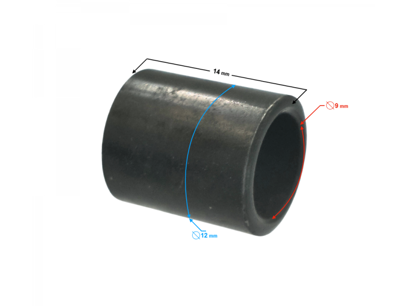 Sleeve for Hyper 125 motorcycle length 14mm outer diameter 12mm inner diameter 9mm